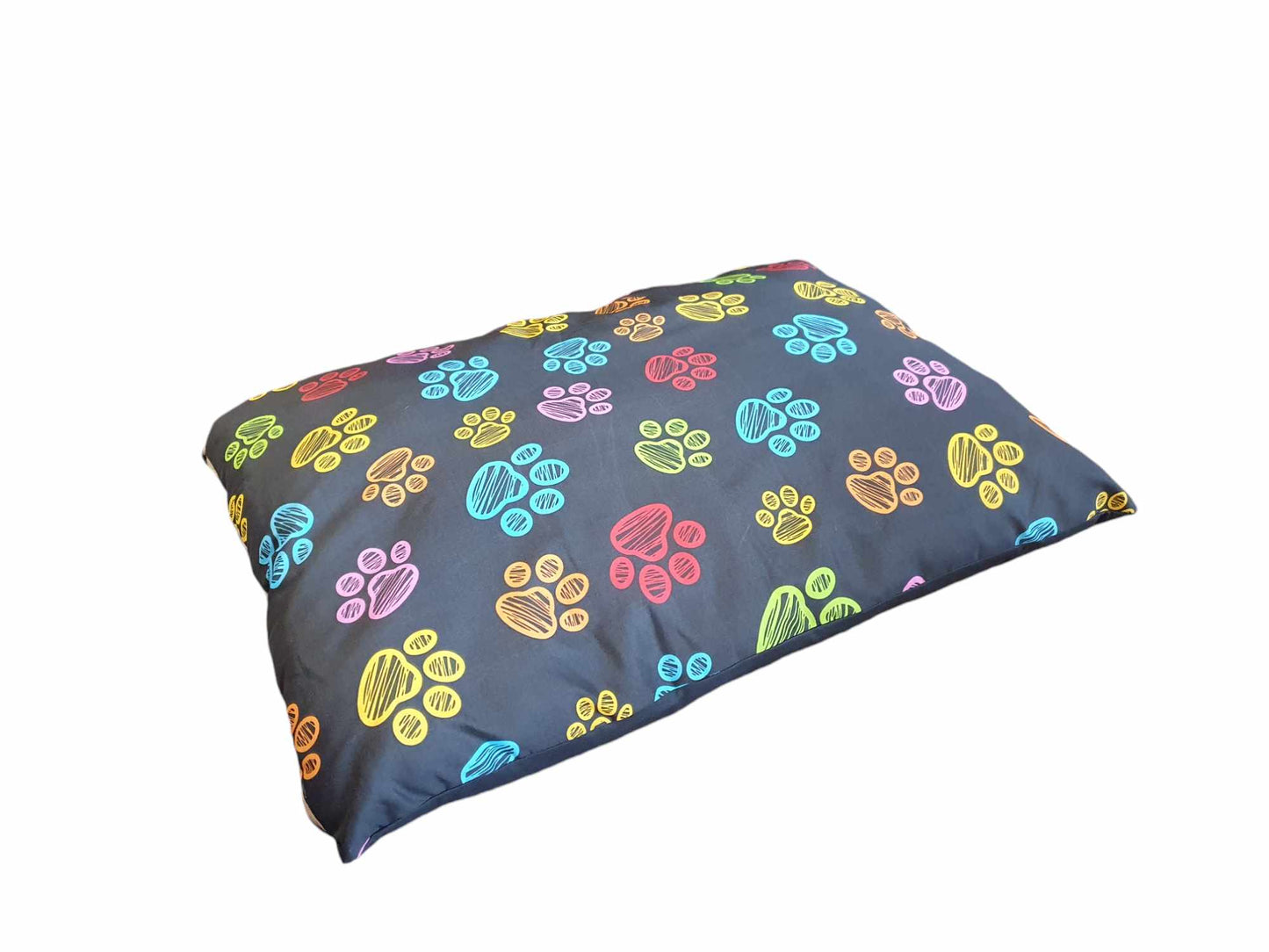 Black Paw Pet Cushion With Zip Off Washable Cover