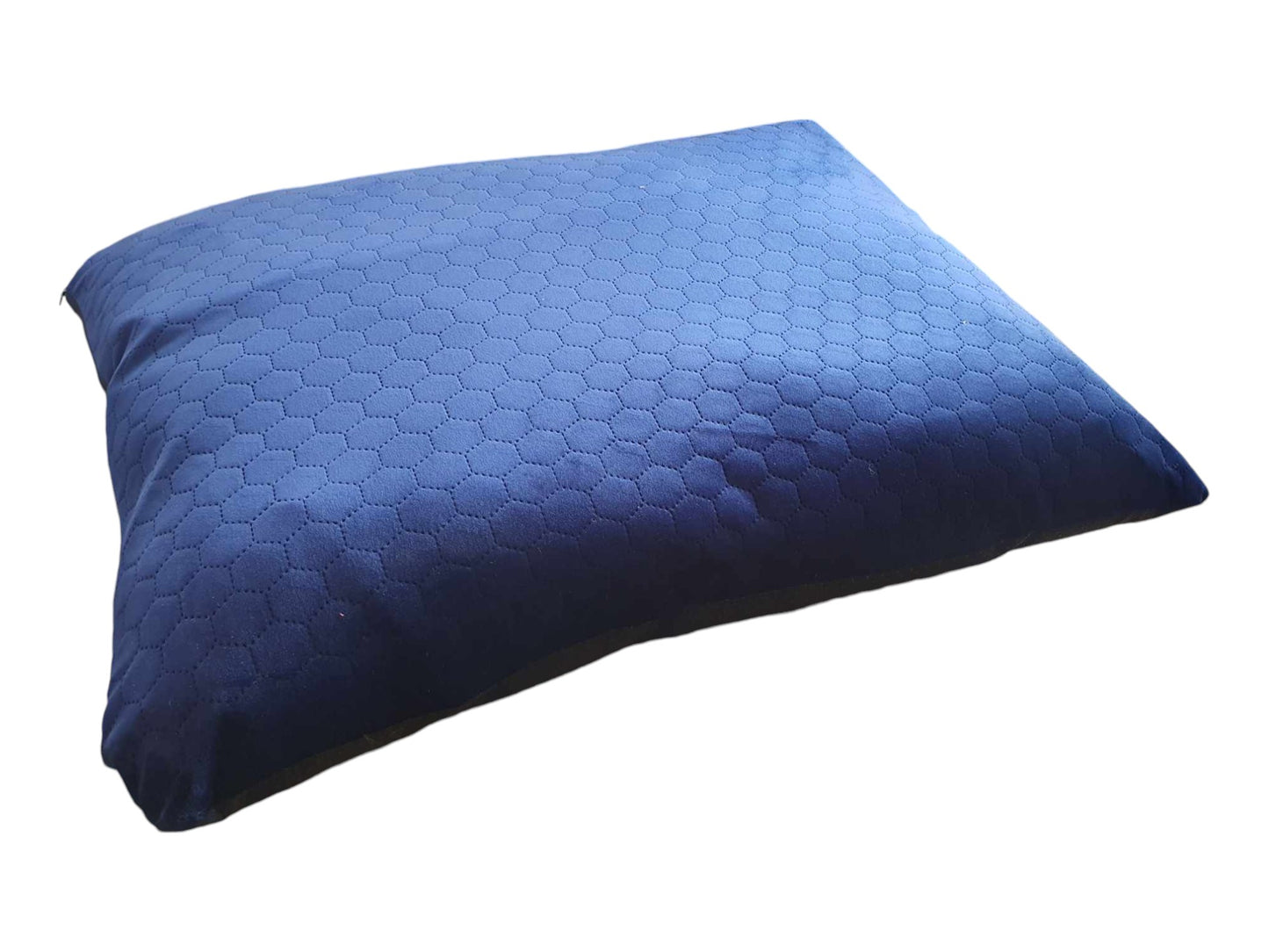 Blue Honeycomb Design Pet Cushion With Zip Off Washable Cover