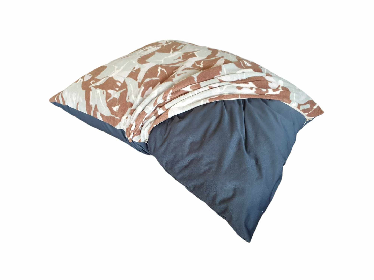 Soft Fleece Camouflage Pet Cushion With Zip Off Washable Cover