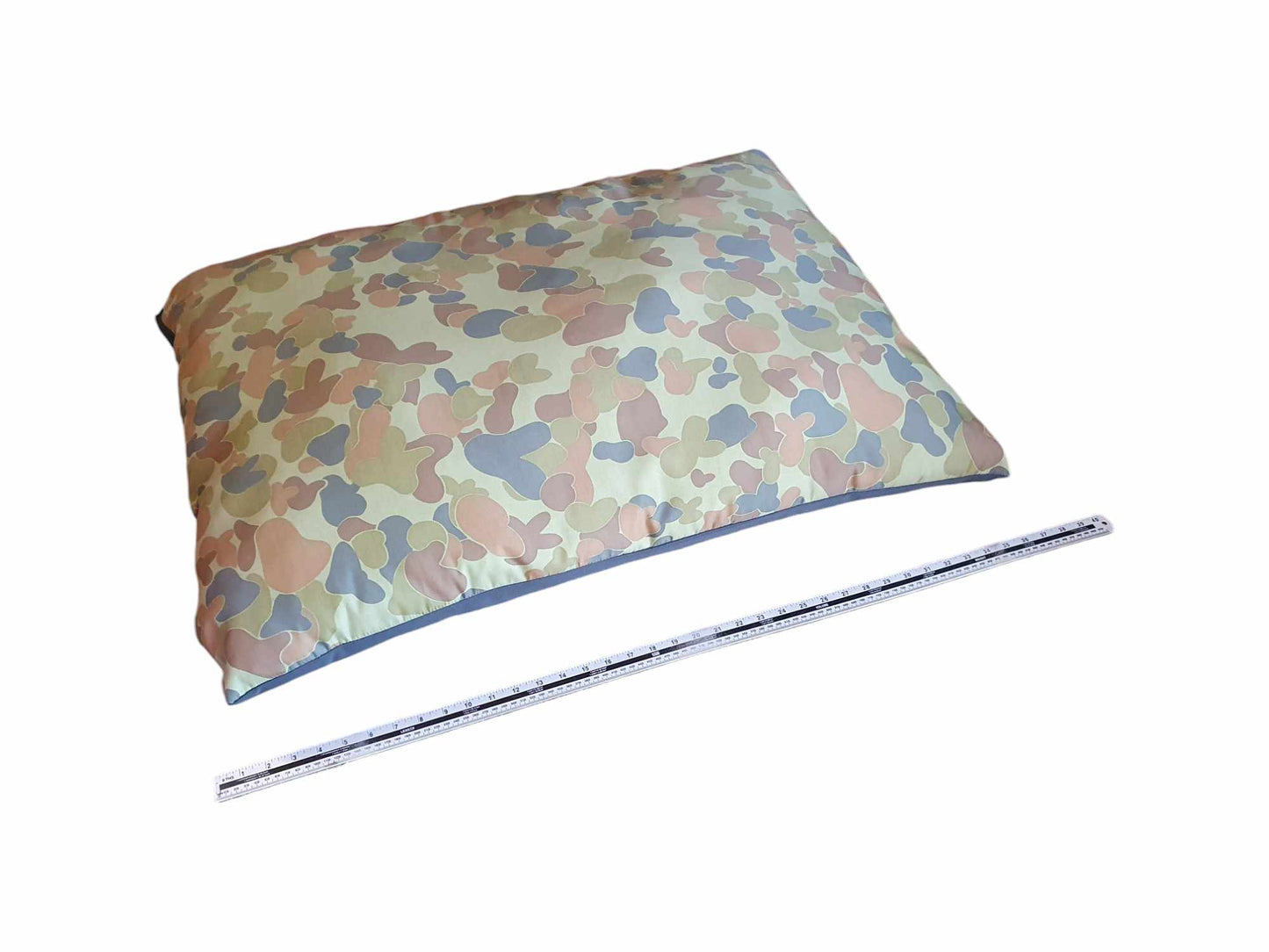 Green Camo Pet Cushion With Zip Off Washable Cover