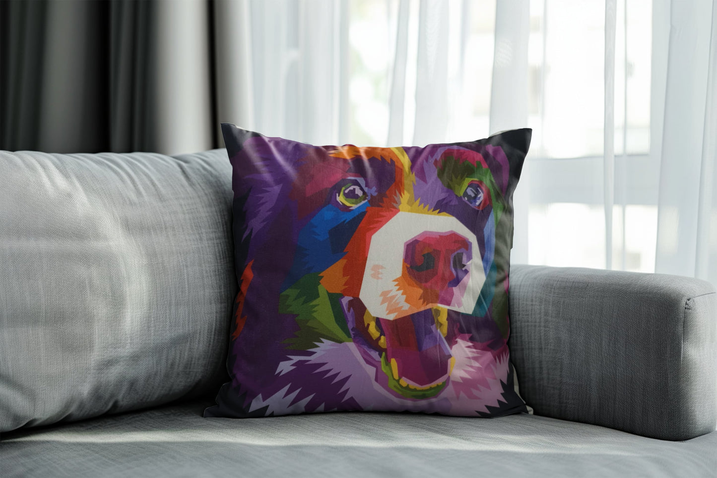 Beautiful Border Collie Throw Cushion