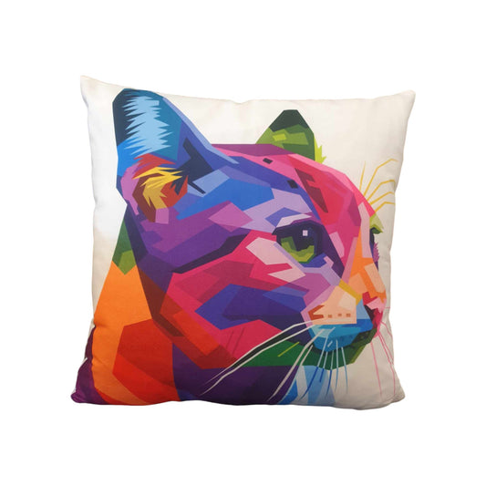 Colourful Cat Throw Cushion