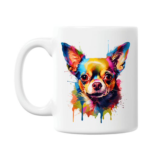 Colourful Chihuahua 11oz Printed Dog Mug