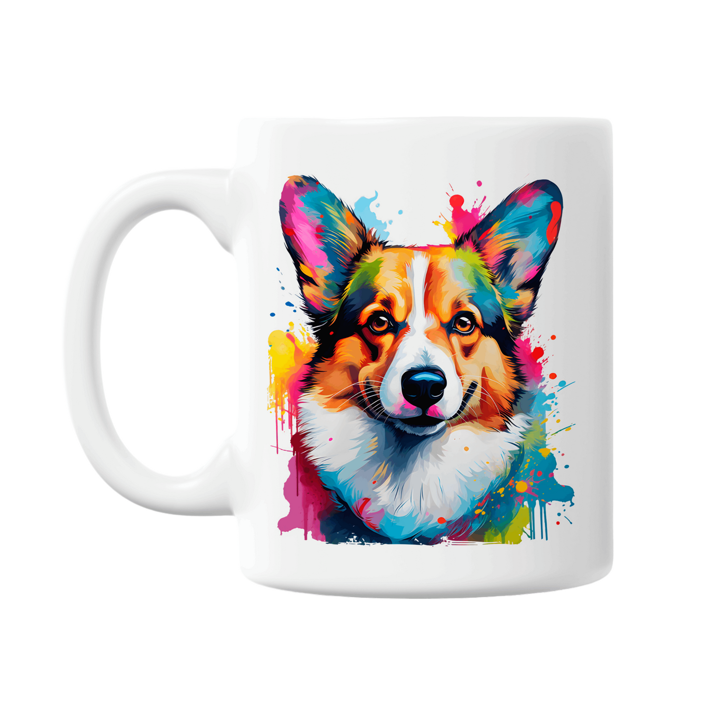 Colourful Corgi 11oz Printed Dog Mug