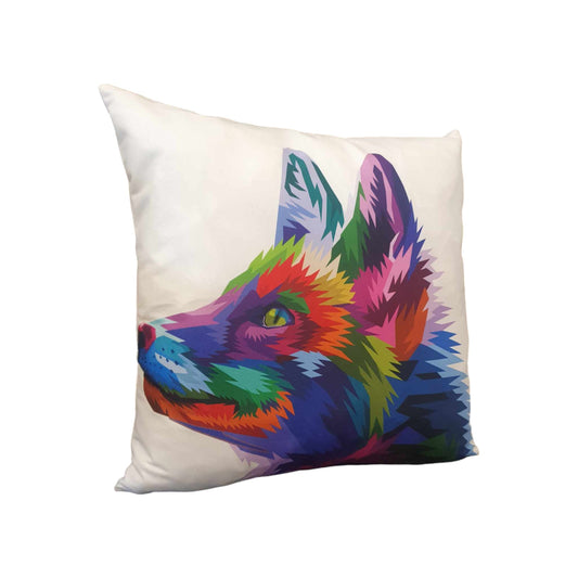 Colourful Fox Throw Cushion