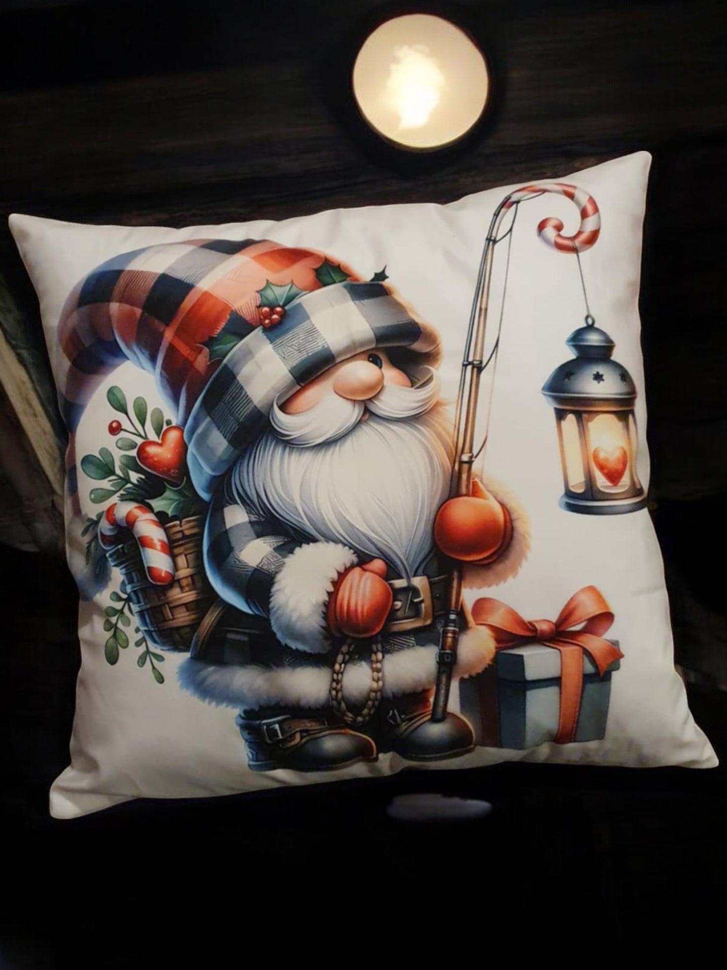 Christmas Gnome Throw Cushion