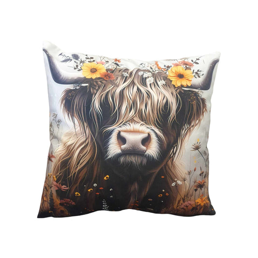 Highland Cow Throw Cushion