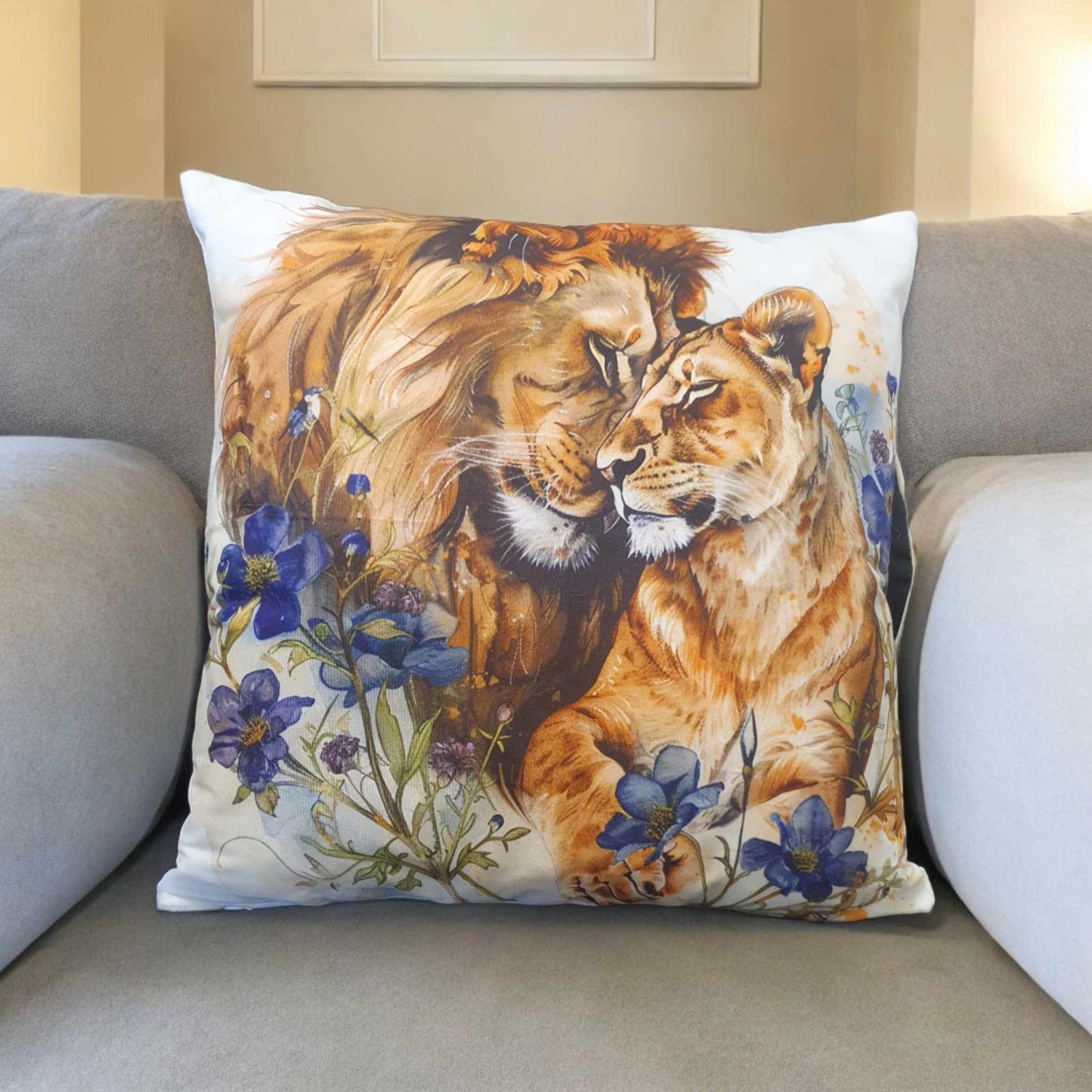 Cute Lion Throw Cushion