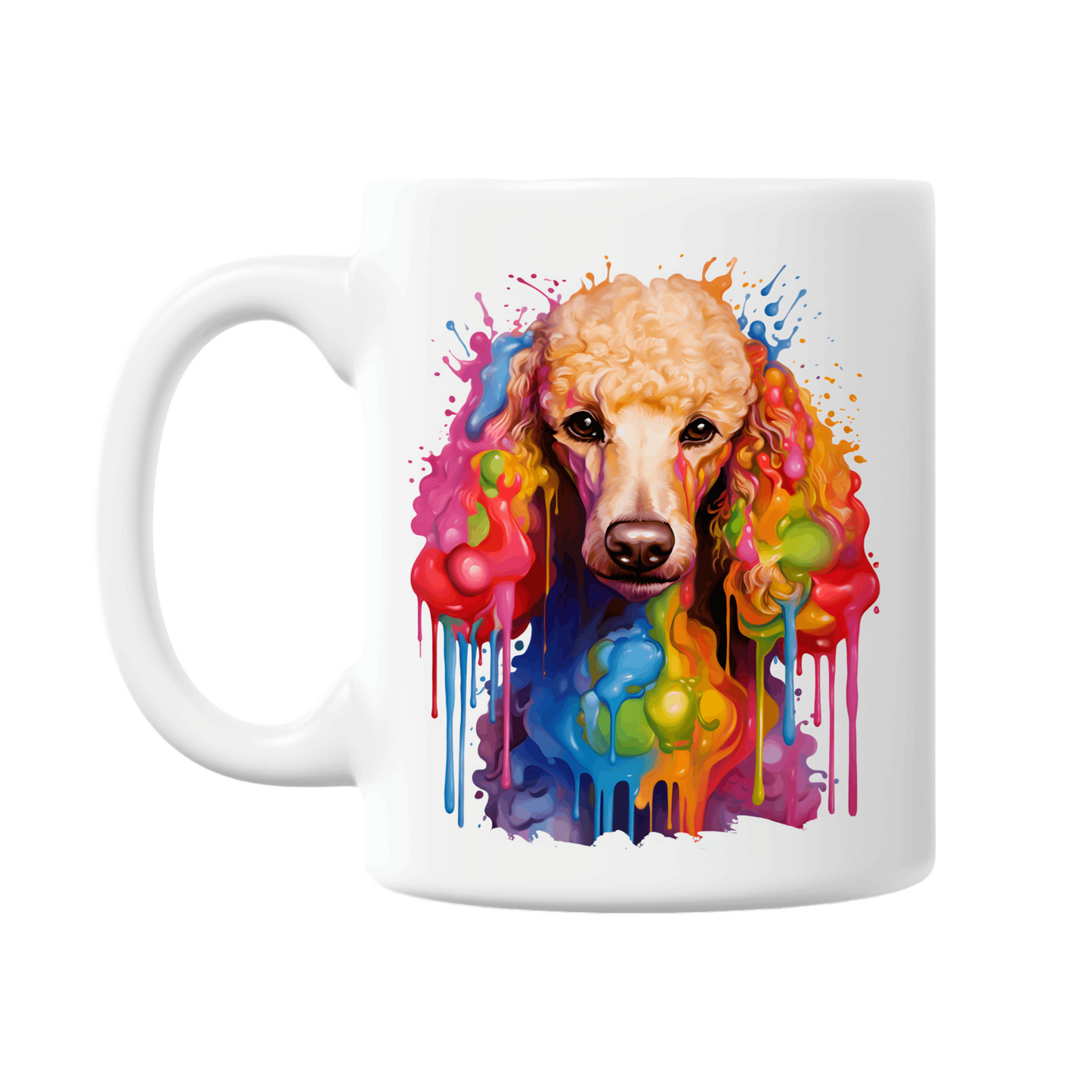 Vibrant and Colourful Poodle 11oz Printed Dog Mug