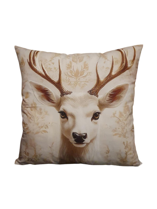 White Deer Throw Cushion