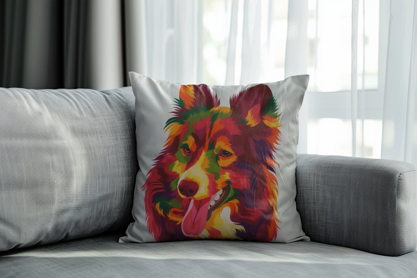 Border Collie Throw Cushion