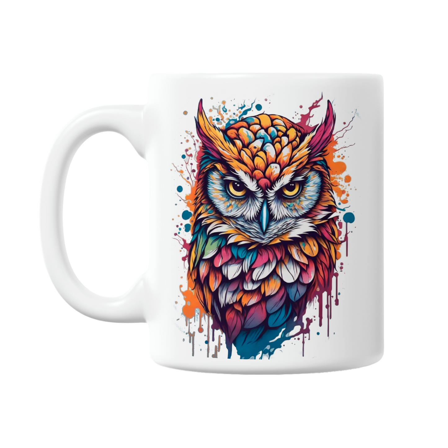 Colourful 11oz Owl Mugs 6 Designs