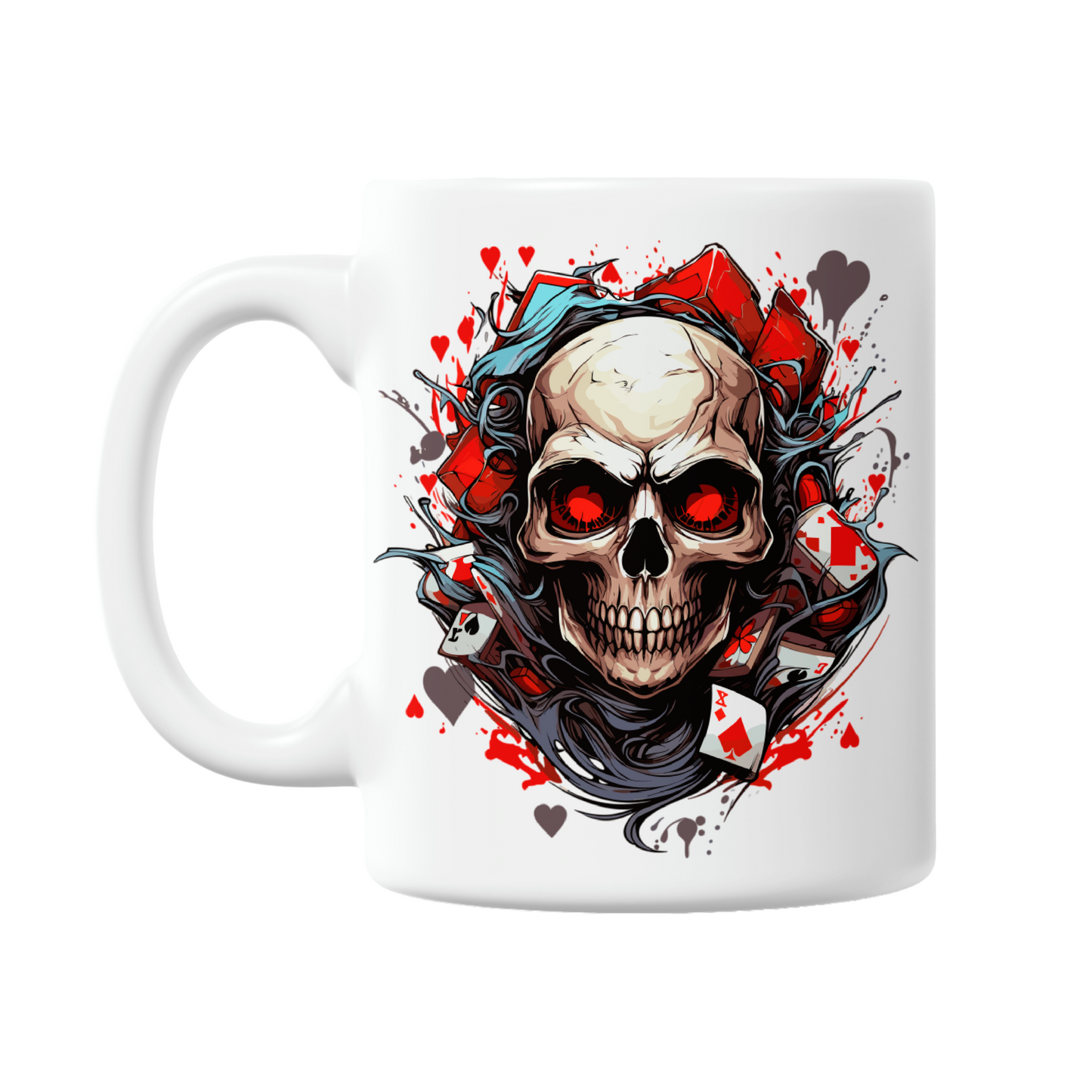 Skulls and Cards 11oz Printed Mugs