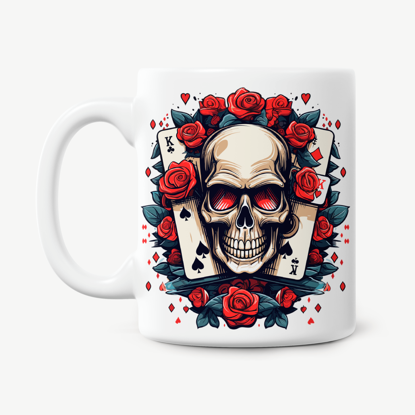 Skulls and Cards 11oz Printed Mugs