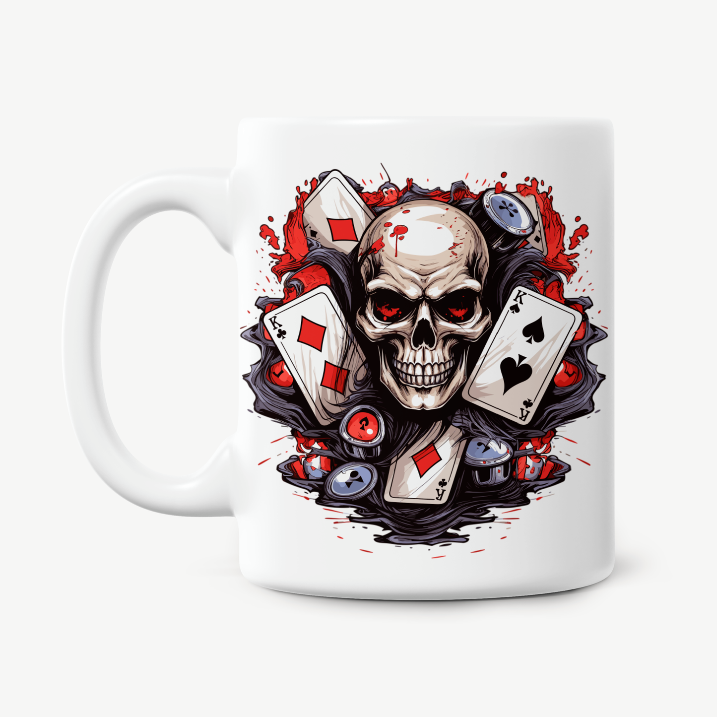 Skulls and Cards 11oz Printed Mugs