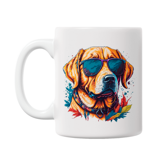 Labrador Wearing Sunglasses 11oz Printed Dog Mug