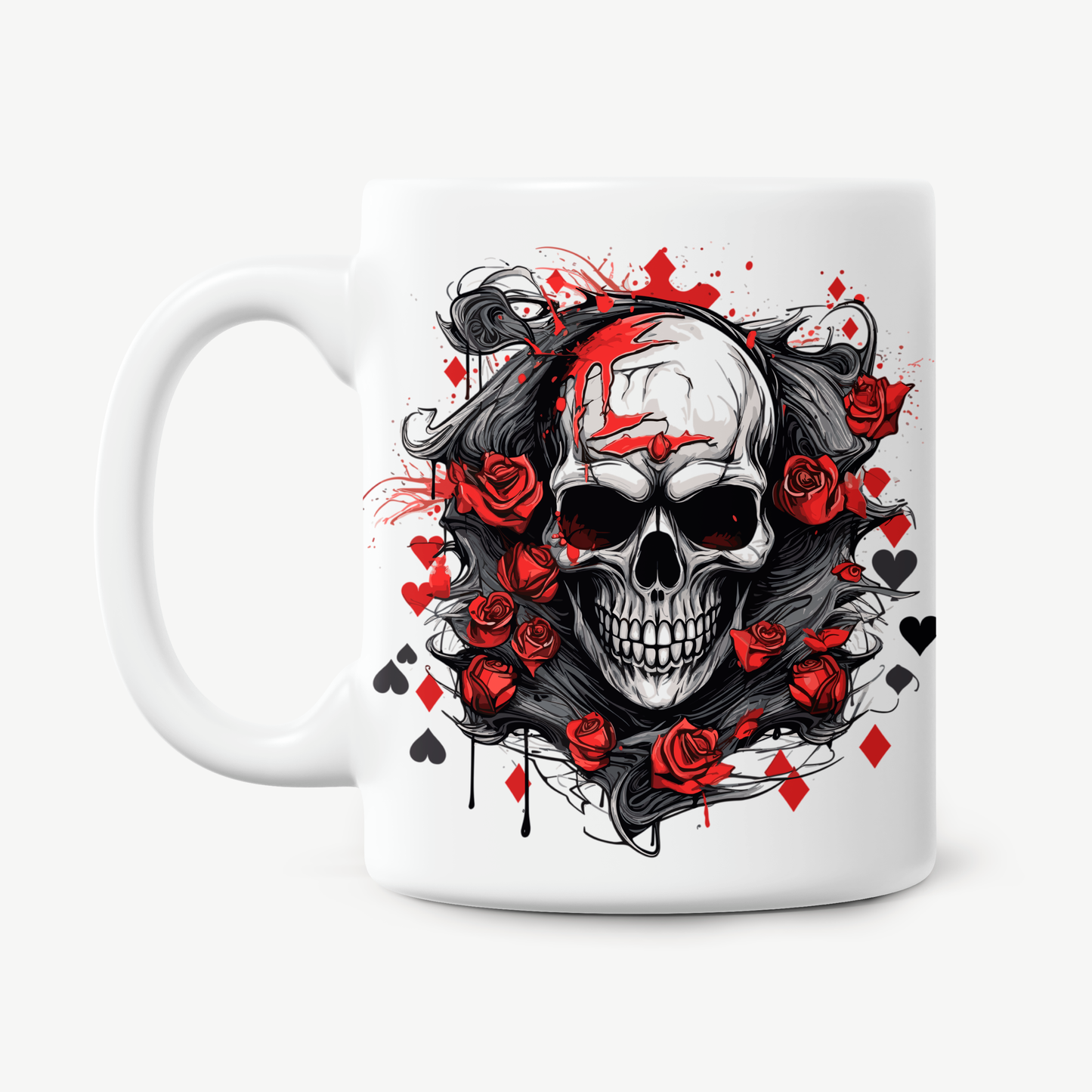 Skulls and Cards 11oz Printed Mugs