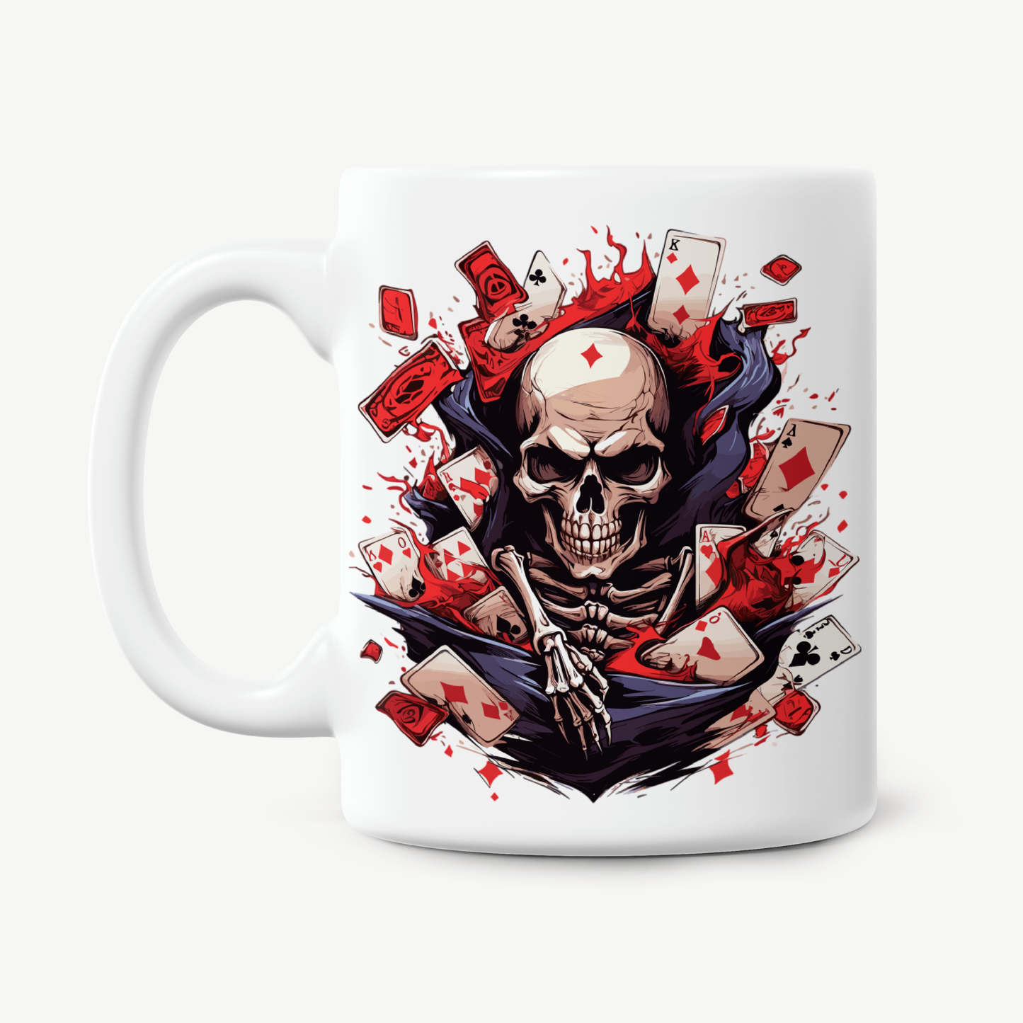 Skulls and Cards 11oz Printed Mugs