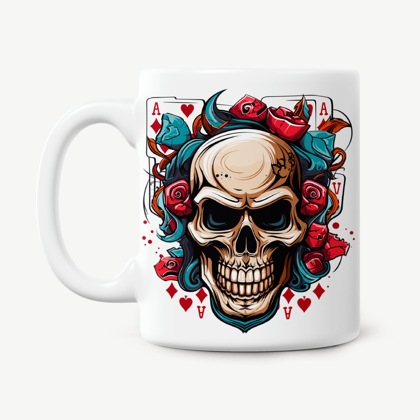 Skulls and Cards 11oz Printed Mugs