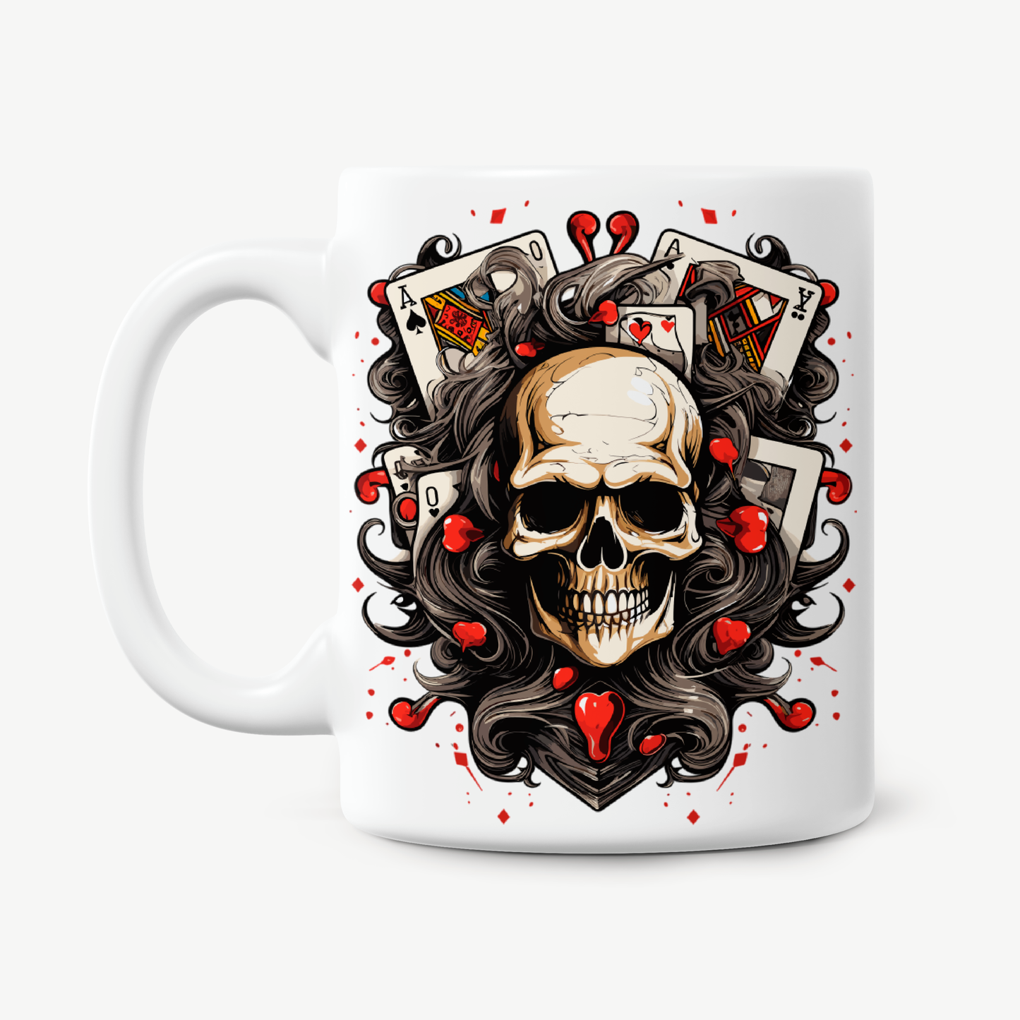 Skulls and Cards 11oz Printed Mugs