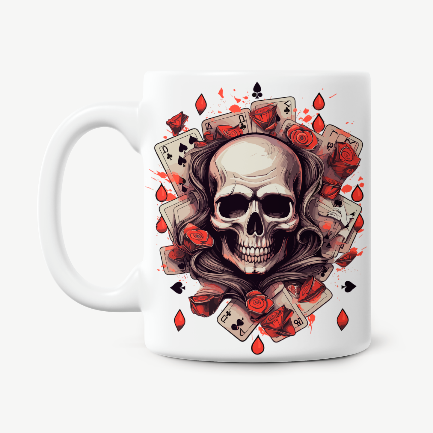 Skulls and Cards 11oz Printed Mugs