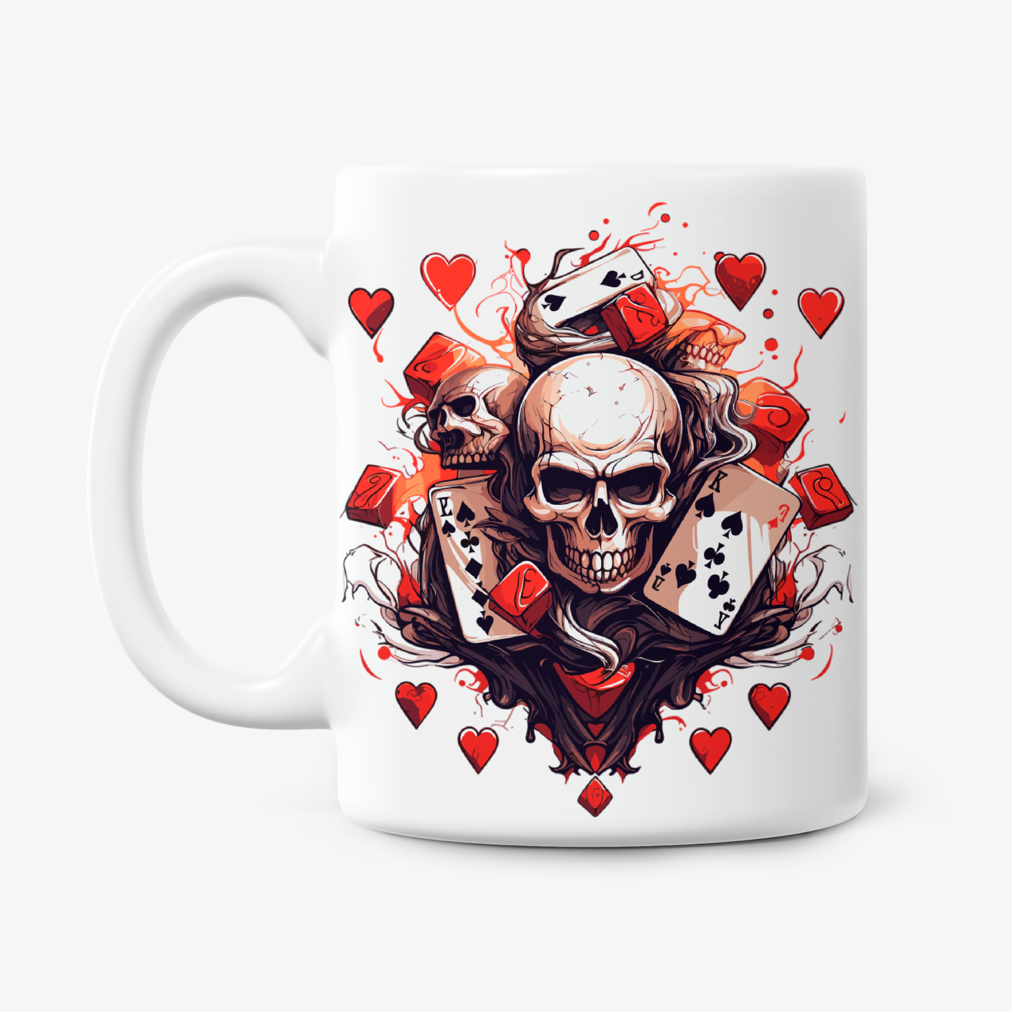 Skulls and Cards 11oz Printed Mugs